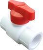 Кран шаровой 25 полупроходной с красн. ручкой (60/15) бел. VALFEX 20255025R - УПС инжиниринг