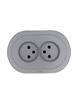 Розетка 2-м СП OSEN без заземл. ПБТ круглая механизм сер. матов. LEZARD 744-7400-128B - УПС инжиниринг
