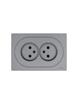 Розетка 2-м СП OSEN без заземл. ПБТ механизм сер. матов. LEZARD 743-7400-128B - УПС инжиниринг