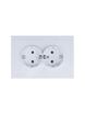 Розетка 2-мест. с/з СП ZIMA IP20 16А ПБТ безвинт. зажим бел. LEZARD 704-0200-127BQC - УПС инжиниринг