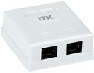 Розетка компьютерная 2-м ОП RJ45 кат.5E UTP ITK CS2-1C5EU-22 - УПС инжиниринг