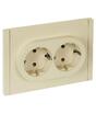 Розетка 2-м СП FORTE&PIANO FP424 16А с заземл. без защ. шторок безвинт. крепл. ваниль IEK FP-R21-16-1-K10 - УПС инжиниринг