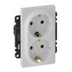 Розетка 2-м СП Valena Life 16А IP20 250В 2х2P+E безвинтов. клеммы с лицев. панелью механизм бел. Leg 753127 - УПС инжиниринг