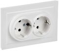Розетка 2-м СП BRITE РС12-3-БрАБ 16А в сборе с заземл. без защ. шторок арктич. бел. IEK BR-R21-16-K91-F - УПС инжиниринг
