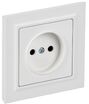 Розетка BRITE РСР10-1-0-БрАБ 10А в сборе без заземл. без защ. шторок арктич. бел. IEK BR-R10-10-K91-F - УПС инжиниринг