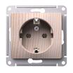 Розетка Glossa 16А с заземл. механизм сосна SE GSL001543 - УПС инжиниринг