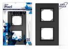 Рамка 2-м Pixel IP44 карбон TOKOV ELECTRIC TKE-PX-RM2-C14-IP44 - УПС инжиниринг