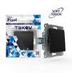 Переключатель 1-кл. СП Pixel IP44 механизм карбон TOKOV ELECTRIC TKE-PX-P1-C14-IP44 - УПС инжиниринг