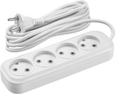 Удлинитель 4х5м без заземл. 10А IP20 90 785 OPE-S-04-500-X-2x1 бел. ОНЛАЙТ 90785 - УПС инжиниринг