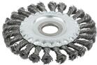 Корщетка тип "колесо" посадочный диаметр 22.2мм стальная витая проволока 125мм MOS 38930М - УПС инжиниринг