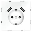 Розетка 1-м СП S70 16А с USB A+A с заземл. защ. шторки механизм бел. матов. Voltum VLS040402 - УПС инжиниринг
