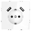 Розетка 1-м СП S70 16А с USB A+A с заземл. защ. шторки механизм бел. глянцевый Voltum VLS040401 - УПС инжиниринг