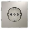 Розетка 1-м СП S70 16А с заземл. защ. шторки механизм кашемир Voltum VLS040203 - УПС инжиниринг