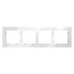 Рамка 4-м S70 стеклян. бел. Voltum VLS110401 - УПС инжиниринг