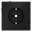 Розетка 1-м СП S70 16А с заземл. защ. шторки механизм черн. матов. Voltum VLS040208 - УПС инжиниринг