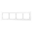 Рамка 4-м S70 стеклян. бел. матов. Voltum VLS110402 - УПС инжиниринг