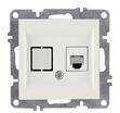 Розетка телефонная 1вых. СП 1мод. LAVIN/KAREN RJ45 кат.3 механизм бел. ARVIA 50 01 1000 221 - УПС инжиниринг