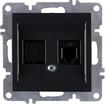 Розетка телефонная 1вых. СП 1мод. LAVIN/KAREN RJ45 кат.3 механизм черн. ARVIA 50 07 2000 221 - УПС инжиниринг