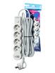 Удлинитель 3х1.5м с заземл. 10А IP20 USB 2500Вт 220В ПВС 3х1 с выкл. бел. КОСМОС YKsm1.5m4g-Z-VU10А-W - УПС инжиниринг