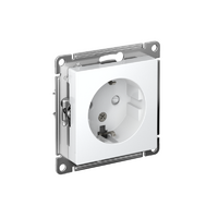 Розетка 1-м СП AtlasDesign 16А IP20 с заземл. защ. шторки механизм бел. SE ATN000145 - УПС инжиниринг