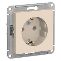 Розетка 1-м СП AtlasDesign 16А IP20 с заземл. механизм беж. SE ATN000243 - УПС инжиниринг