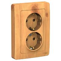 Розетка 2-м СП Blanca 16А IP20 250В с заземл. без защ. шторок ясень SE BLNRS001025 - УПС инжиниринг