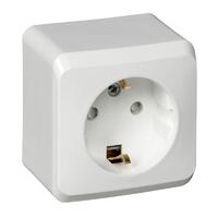 Розетка 1-м ОП Этюд 16А IP20 250В с заземл. защ. шторки бел. SE PA16-004B - УПС инжиниринг