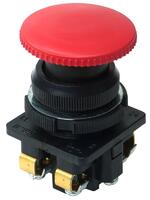 Выключатель кнопочный КЕ-021 У3 исп.2 1НО+1НЗ гриб без фиксации 10А IP40 660В красн. Электротехник ET511659 - УПС инжиниринг