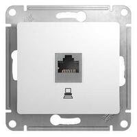 Розетка компьютерная 1-м СП Glossa RJ45 кат.5E механизм бел. SE GSL000181K - УПС инжиниринг