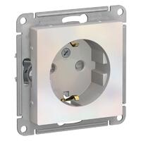 Розетка 1-м СП AtlasDesign 16А IP20 с заземл. защ. шторки механизм жемчуж. SE ATN000445 - УПС инжиниринг