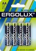 Элемент питания алкалиновый AA/LR6 1.5В Alkaline BL-4 (блист.4шт) Ergolux 11748 - УПС инжиниринг
