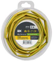 Трубка термоусадочная ТТУ нг-LS 3/1.5 желт./зел. (уп.2м) IEK UDR12-003-D15-002-K52-T - УПС инжиниринг
