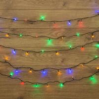 Гирлянда светодиодная "Твинкл Лайт" 4м 25LED мультиколор 4.8Вт 220-240В IP20 с контроллером 8 режимов провод ПВХ темн. зел. Neon-Night 303-019 - УПС инжиниринг