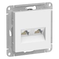 Розетка компьютерная 2-м AtlasDesign RJ45 кат.5E механизм бел. SE ATN000185 - УПС инжиниринг