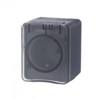 Розетка 1-м ОП AtlasDesign Profi54 16А IP54 250В с заземл. защ. шторки антрацит SE ATN544045 - УПС инжиниринг