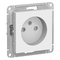 Розетка 1-м СП AtlasDesign 16А IP20 без заземл. защ. шторки механизм бел. SE ATN000149 - УПС инжиниринг