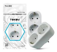 Разветвитель 2-м с заземл. 16А 250В IP20 полипропилен бел. TOKOV ELECTRIC TKL-S2Z-C01 - УПС инжиниринг