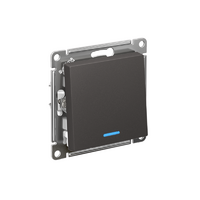 Выключатель 1-кл. AtlasDesign (сх. 1а) 10AX с подсветкой механизм базальт SE ATN001413 - УПС инжиниринг