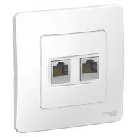 Розетка компьютерная 2-м СП Blanca RJ45 кат.5E бел. SE BLNIS045451 - УПС инжиниринг