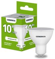 Лампа светодиодная PAR16 10Вт софит 4000К GU10 230В GENERICA LL-PAR16-10-230-40-GU10-G - УПС инжиниринг