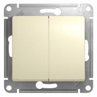 Выключатель 2-кл. СП Glossa 10А IP20 (сх. 5) 10AX механизм беж. SE GSL000251 - УПС инжиниринг