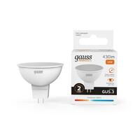 Лампа светодиодная Elementary 5.5Вт MR16 софит 3000К тепл. бел. GU5.3 430лм GAUSS 13516 - УПС инжиниринг