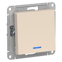 Выключатель 1-кл. СП AtlasDesign 10А IP20 (сх. 1а) 10AX с подсветкой механизм беж. SE ATN000213 - УПС инжиниринг