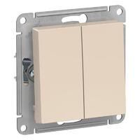 Выключатель 2-кл. СП AtlasDesign 10А IP20 (сх. 5) 10AX механизм беж. SE ATN000251 - УПС инжиниринг
