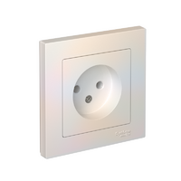 Розетка 1-м СП AtlasDesign 16А IP20 без заземл. в сборе жемчуж. SE ATN000440 - УПС инжиниринг