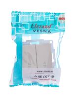 Переключатель проходной 2-кл. СП Vesna механизм крем. LEZARD 742-0388-106 - УПС инжиниринг