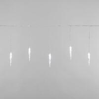 Гирлянда светодиодная "Айсикл" (бахрома) "Сосульки" 1.5х0.25м 10LED бел. 0.51Вт IP20 провод прозр. Neon-Night 303-068 - УПС инжиниринг
