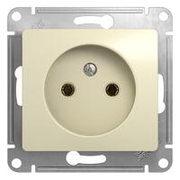 Розетка 1-м СП Glossa 16А IP20 без заземл. механизм беж. SE GSL000241 - УПС инжиниринг