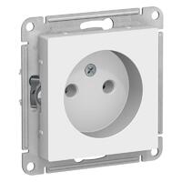 Розетка 1-м СП AtlasDesign 16А IP20 без заземл. без защ. шторок механизм бел. SE ATN000141 - УПС инжиниринг