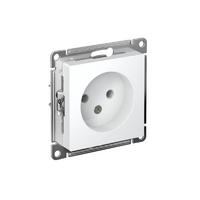 Розетка 1-м СП AtlasDesign 16А IP20 без заземл. без защ. шторок механизм бел. SE ATN000141 - УПС инжиниринг